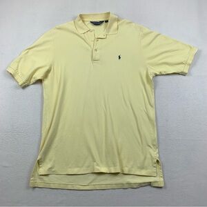 Polo Golf Ralph Lauren Shirt Large High Low‎ 100% Cotton Yellow